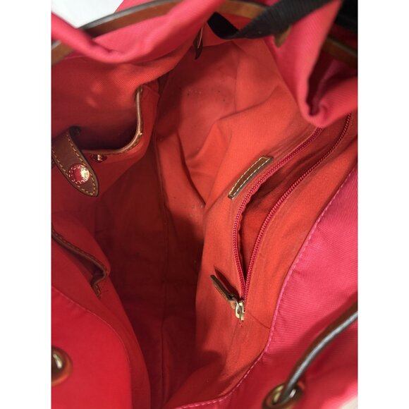 Dooney & Bourke Women's Pink Nylon Drawstring Bucket Bag - Picture 9 of 14